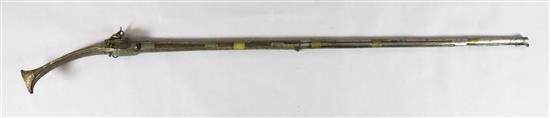 A Persian flintlock musket, 63in.